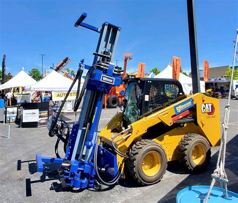 skid steer rock drill attachments